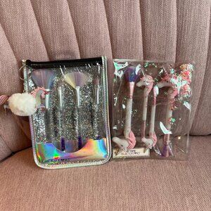 2 FULL SETS❗️NIP! Blackheart Unicorn & Glitter Wand Makeup Brushes Sets
